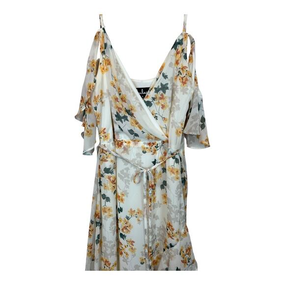 Lulus Floral Womens Coquette Cottagecore Dress Girly Romantic Small Flutter - Picture 5 of 8